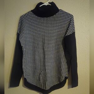 MICHAEL Michael Kors Monochrome Houndstooth Turtleneck Sweater